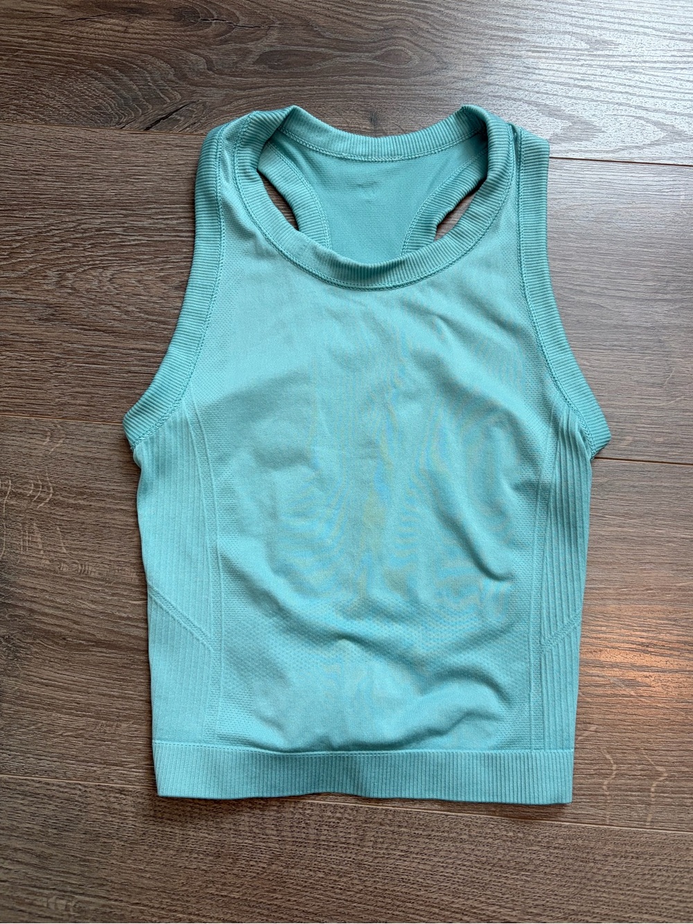 Old Navy Active Turquoise Seamless Cropped Racerback Workout Tank Top size XS